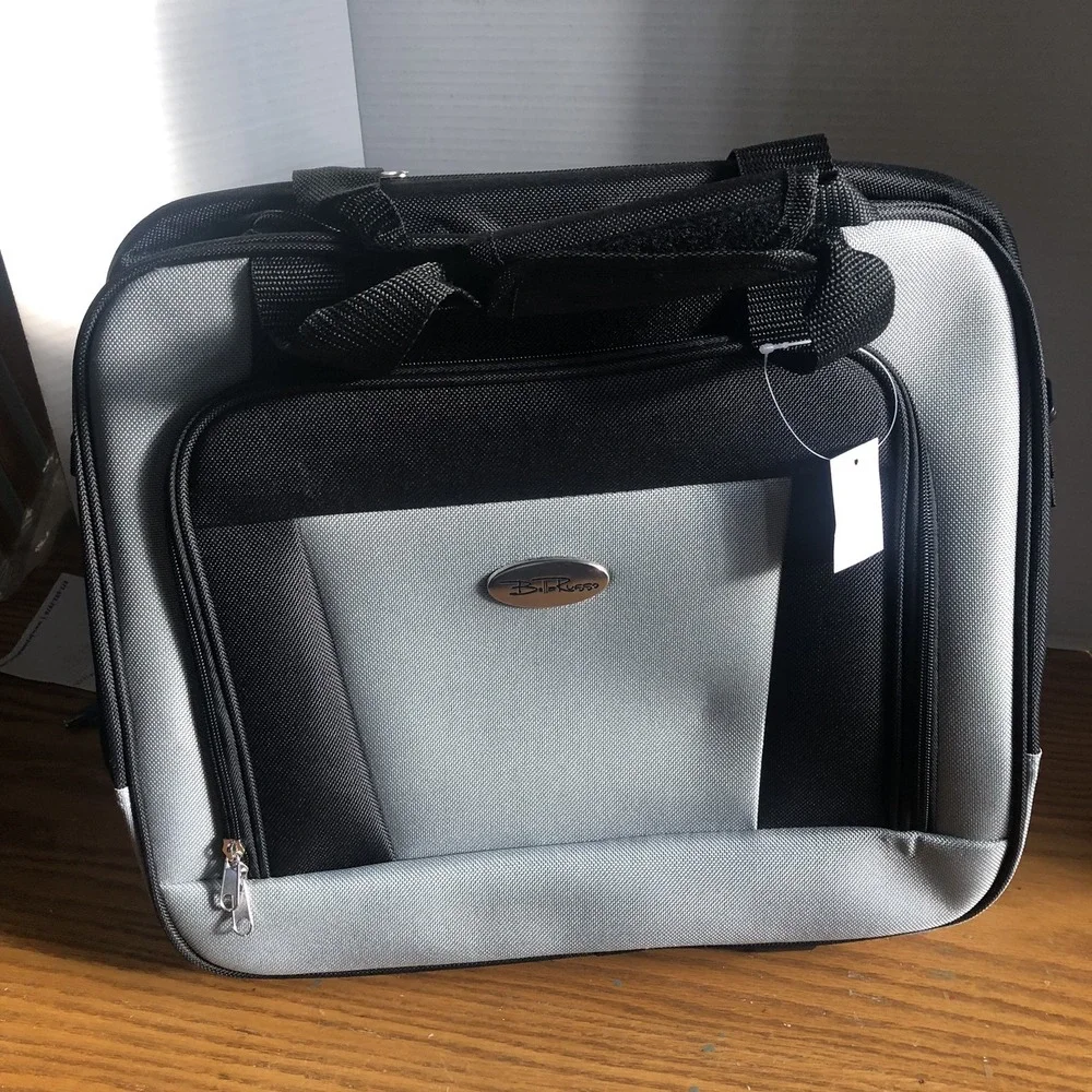 Luggage, Bella Russo Black & Gray Bag Luggage Carry On Roller And Tote Bag